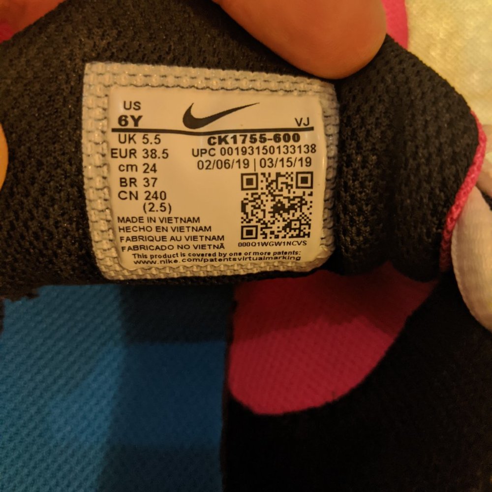 Nike Air- Hot Pink-Youth 6- Fits Woman 8 - Picture 5 of 6